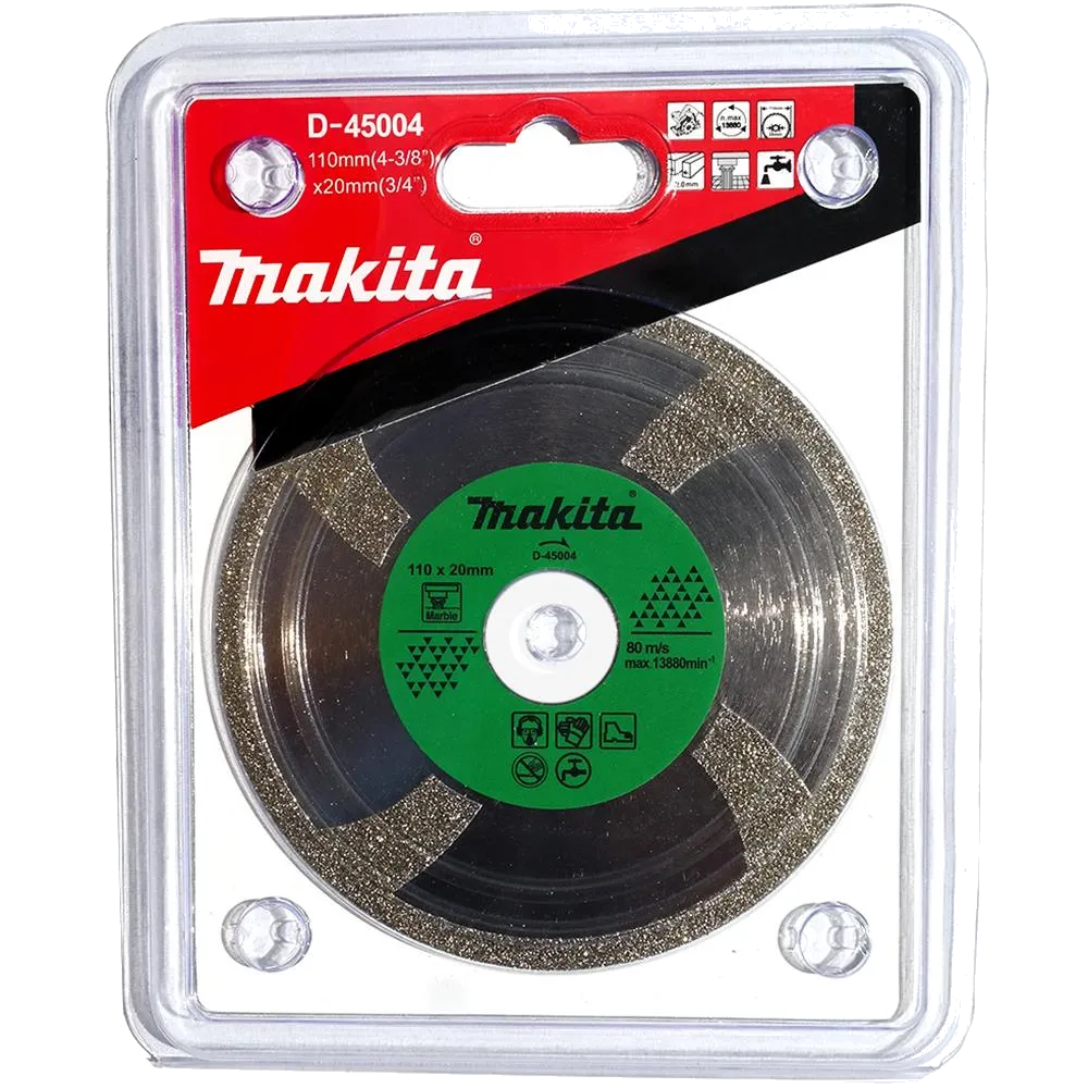 Serra DIAMANTADA4" Makita Eletrolitico D-45004 Liso 110X20MM
