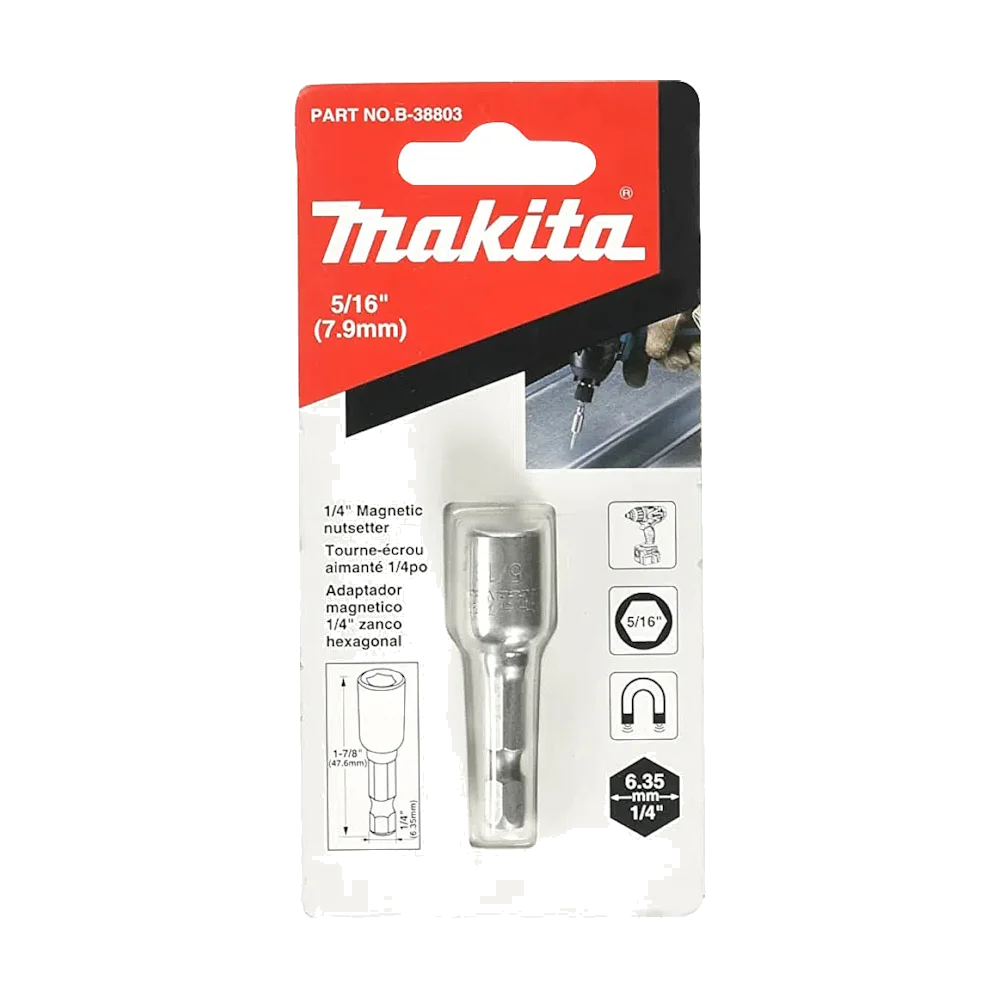 Bits Canhao Makita Magnetico 5/16X50MM-B-38803
