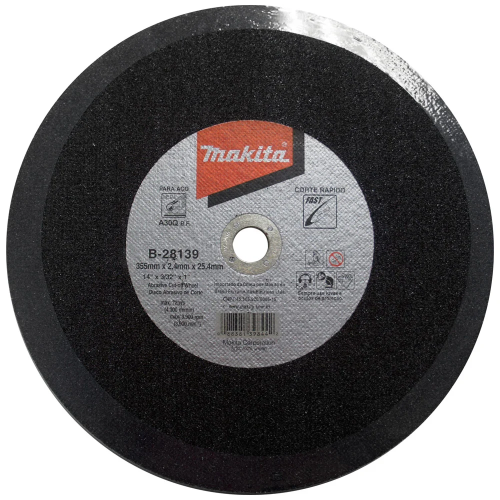 Disco de Corte Makita para Ferro 14"X3/32"X1" B-28139-5