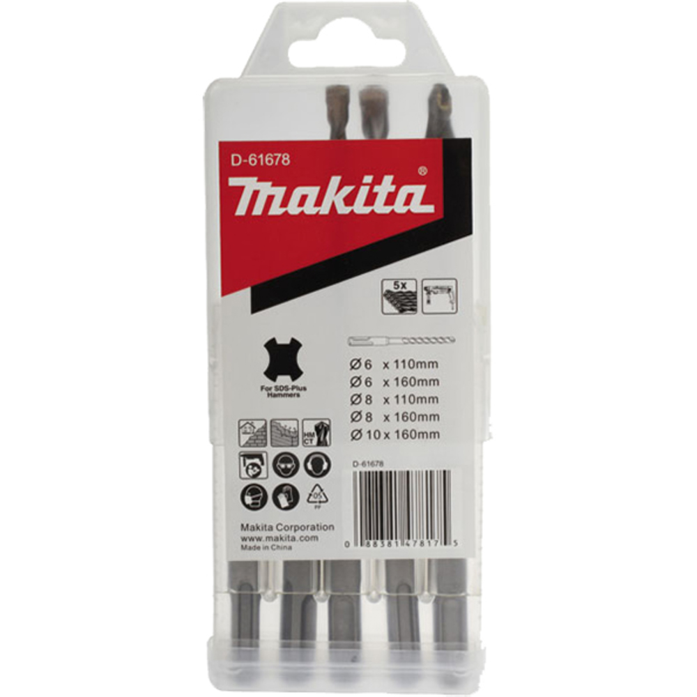 Jogo de Brocas Makita SDS Plus com 5 PeÇAS.D-61678