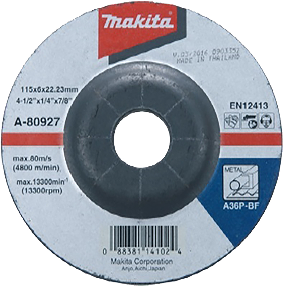 Disco de Desbaste Makita para Ferro 4.1/2"X1/4X7/8 D-74485