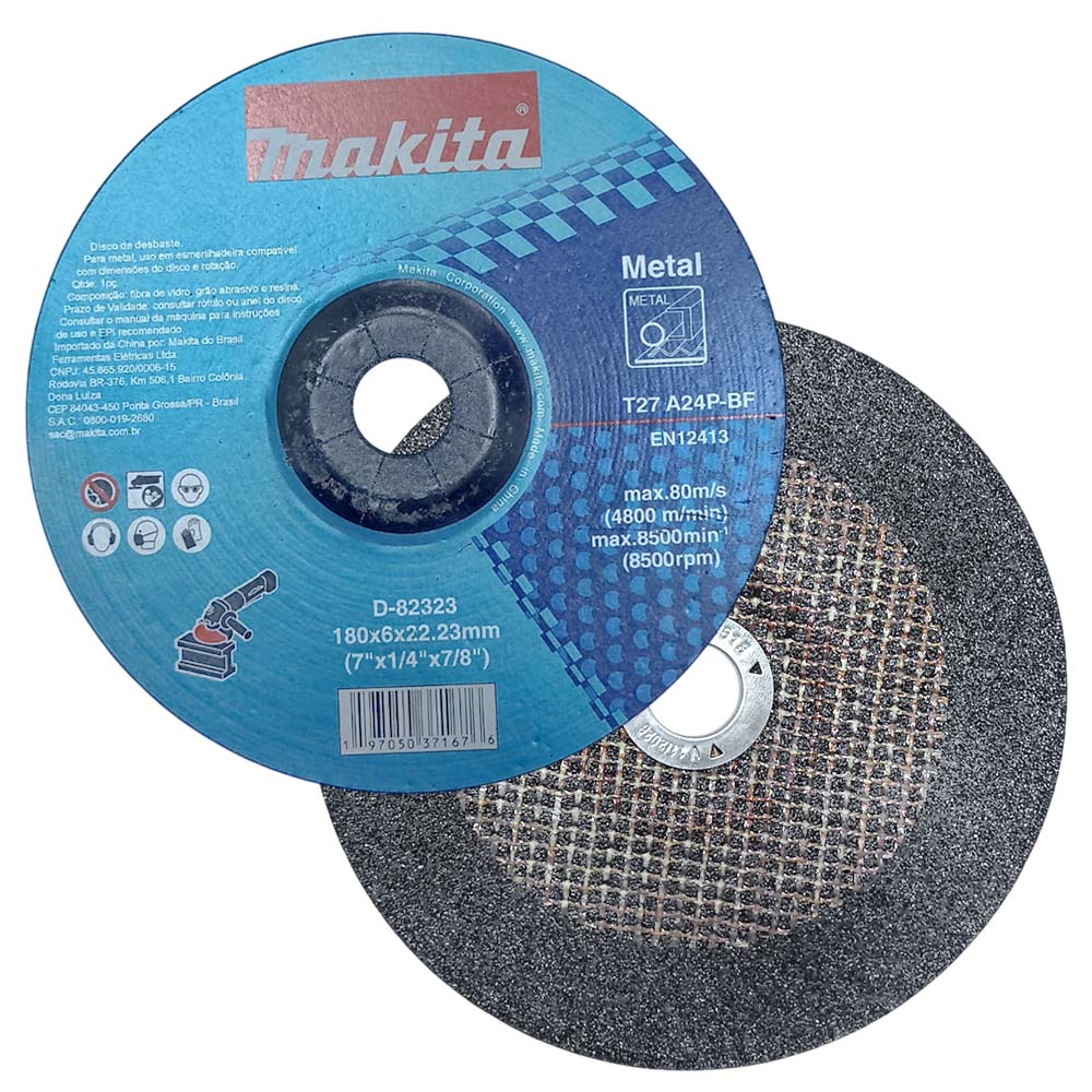 Disco de Desbaste Makita para Ferro 7"X1/4X7/8 D-82323