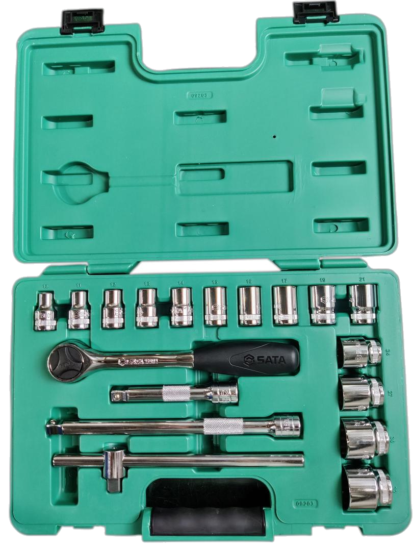 Chave Soq Jogo SATA Estriado 1/2"" 10 A 32 18PCS ST09203SJ