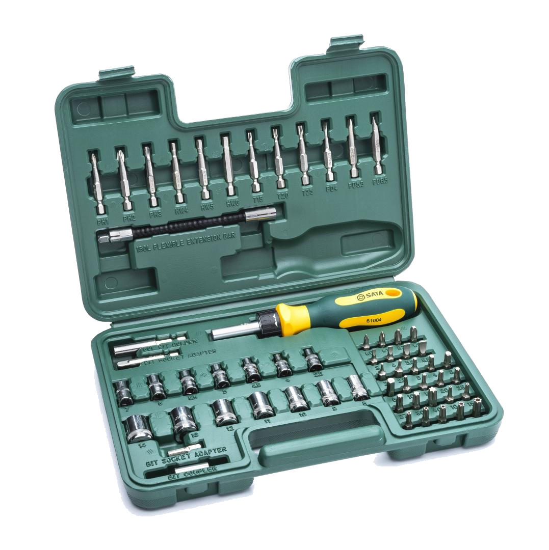 Chave Soq Jogo SATA Sext. & BITS 1/4 60PCS ST09324SJ