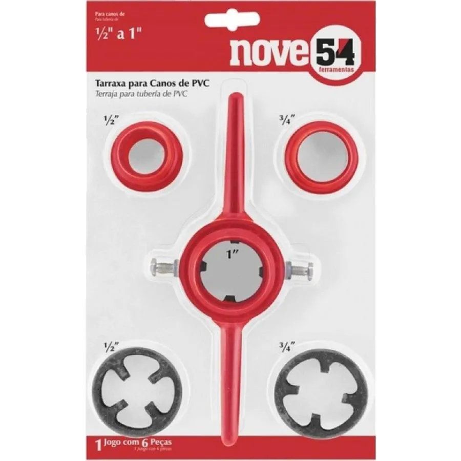 Tarracha Jogo VONDER NOVE954 para Cano PVC 1/2 A 1""