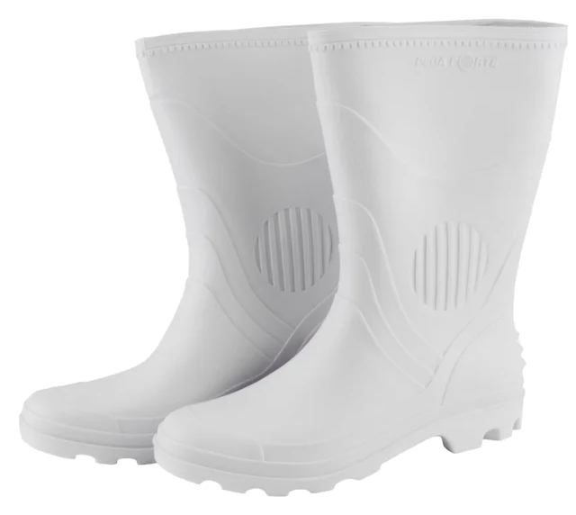 Bota PVC Cano Médio Branca Grendene com Forro Nº 36