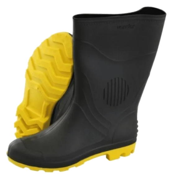 Bota PVC Cano Médio Preta Grendene sem Forro Nº 41