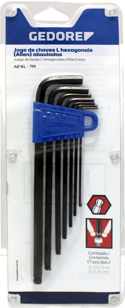 Chave Alen Jg GEDORE Longa 42KL-ABAULADA 9M 1,5 A 10MM 012956