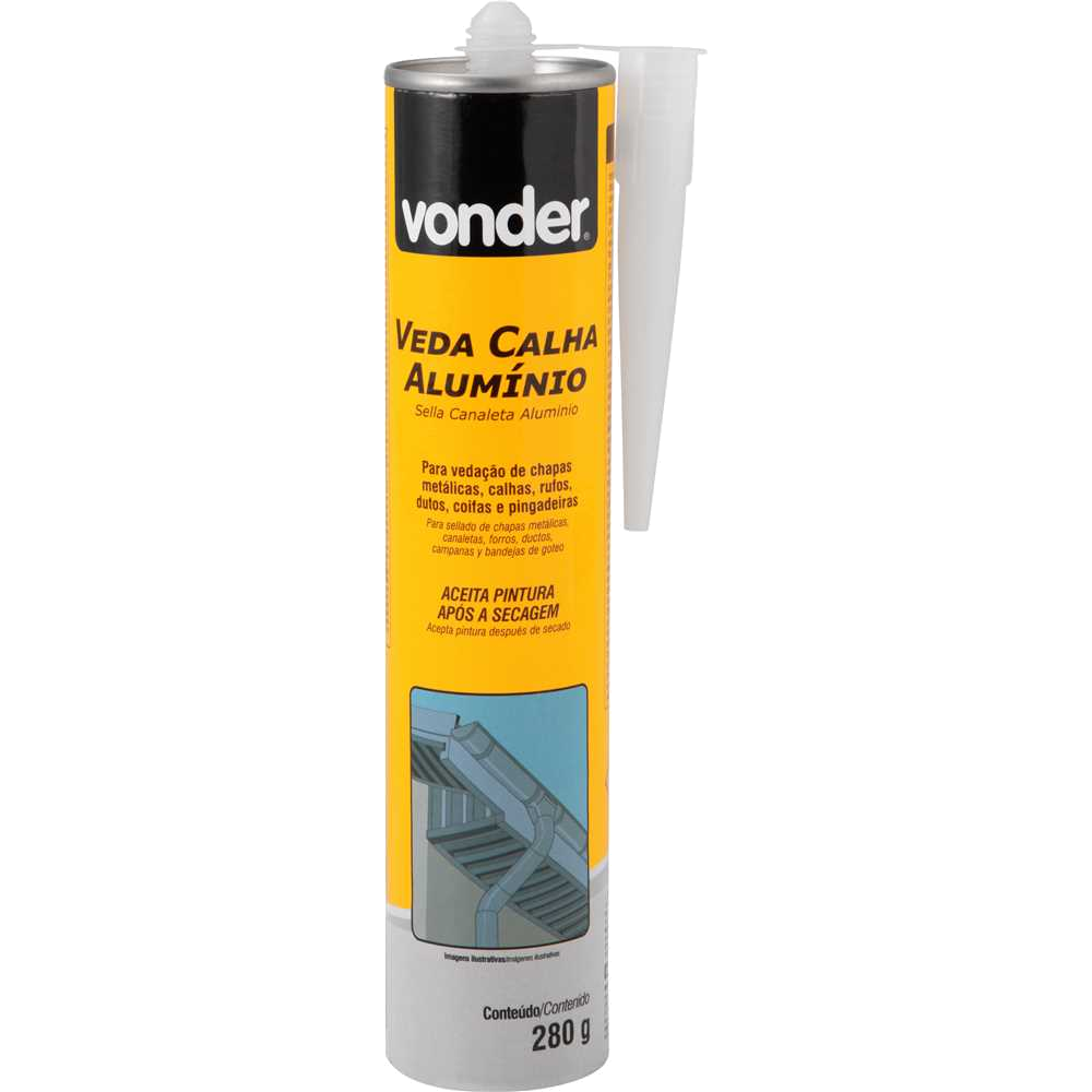 Veda Calha Selante Aluminio/cinza VONDER 280G 16.80.280.000