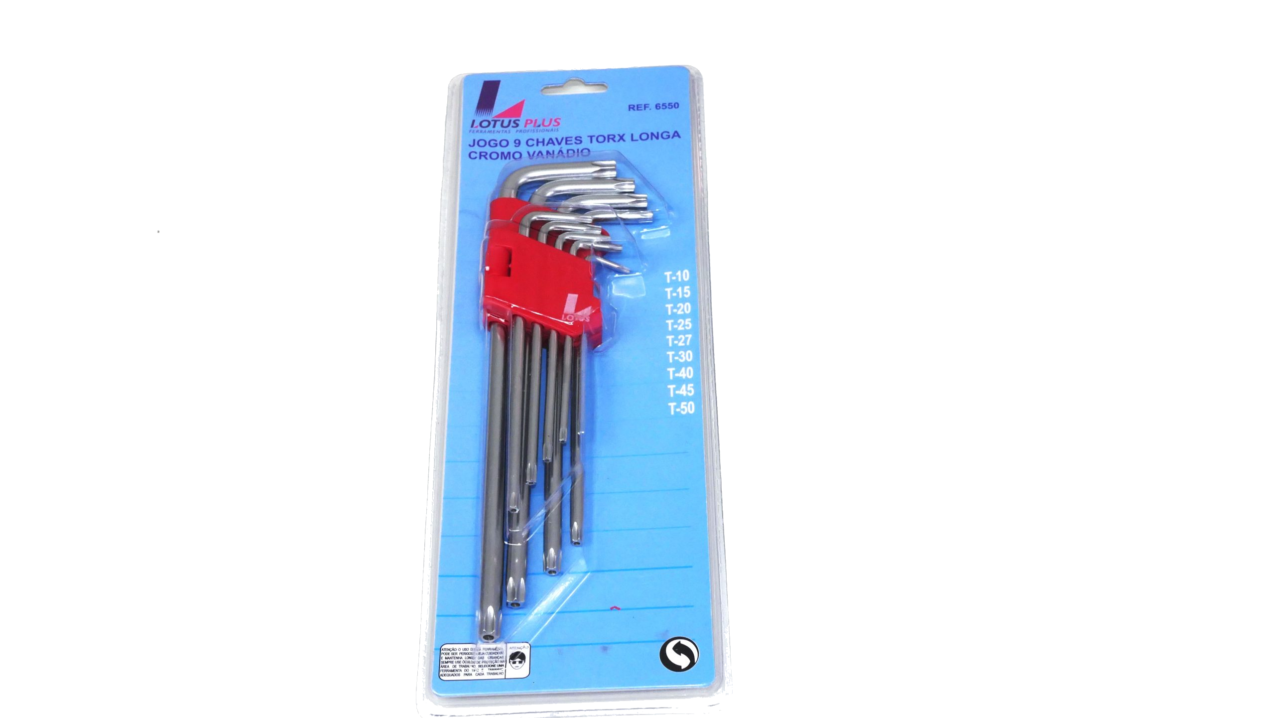 Chave Torx Jg LOTUS T-10 A T-50 CRV Longa-vazada 09PCS 6550 Plus