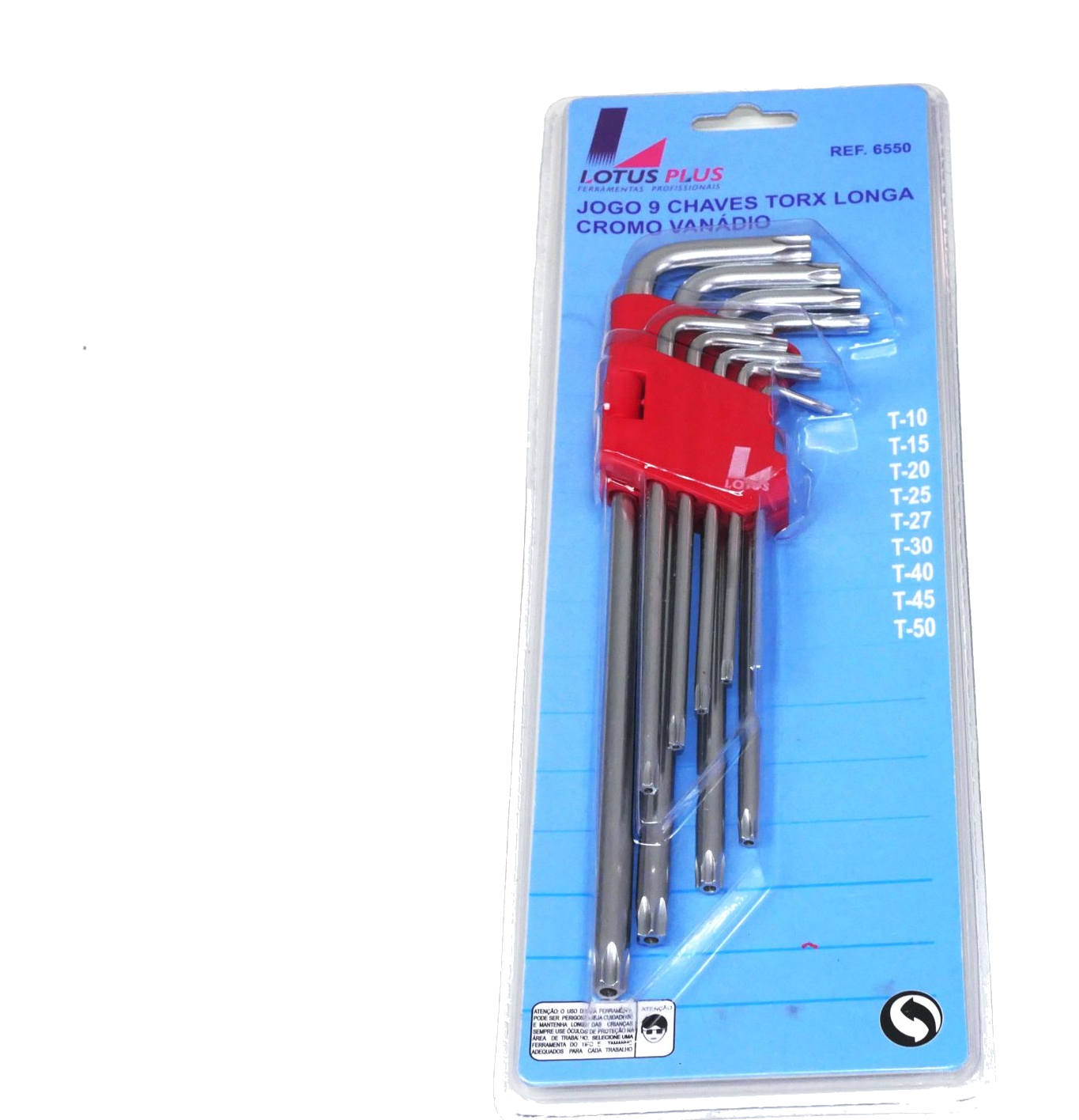 Chave Torx Jg LOTUS T-10 A T-50 CRV Longa-vazada 09PCS 6550 Plus