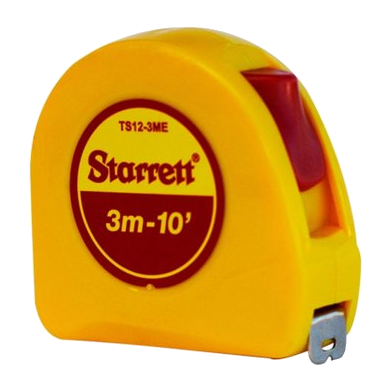 Trena Aco STARRETT C/trava 03MTS AMAR.T12-3