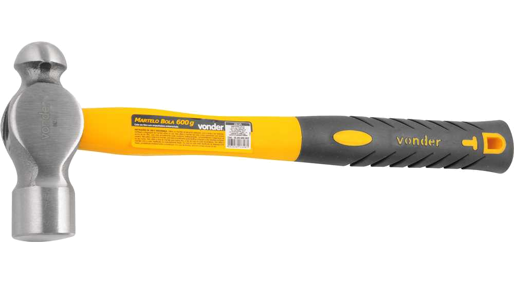 Martelo Bola VONDER 600G Cabo em Fibra 3589600002