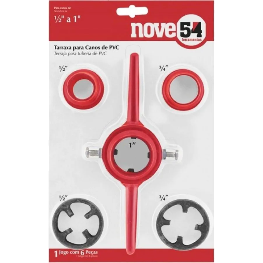 Tarracha Jogo VONDER NOVE954 para Cano PVC 1/2 A 1""