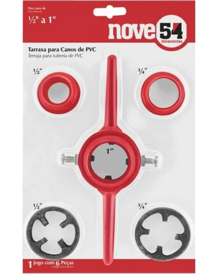 Tarracha Jogo VONDER NOVE954 para Cano PVC 1/2 A 1""