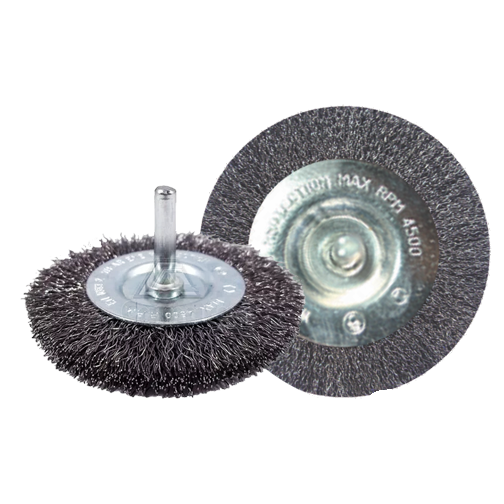 Escova de Aço Rot. Ondulada Aço Carbono com Haste 3"" LOTUS 6641